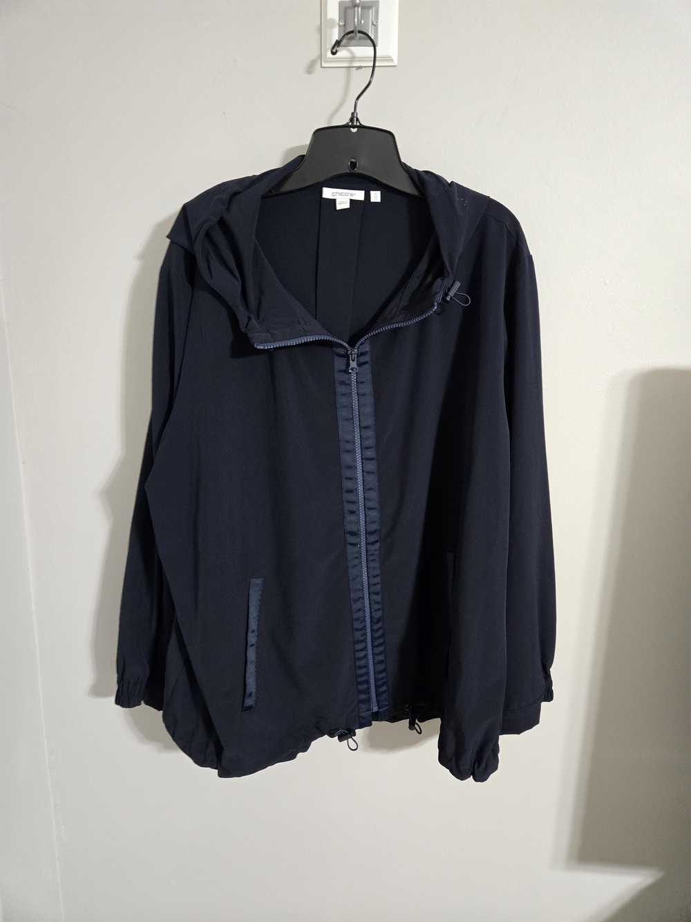 Chico's Men's Navy Hooded Lightweight Jacket
